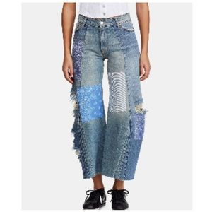 👖🌻NWT FREE PEOPLE PATCHWORK ANKLE JEANS🌻👖